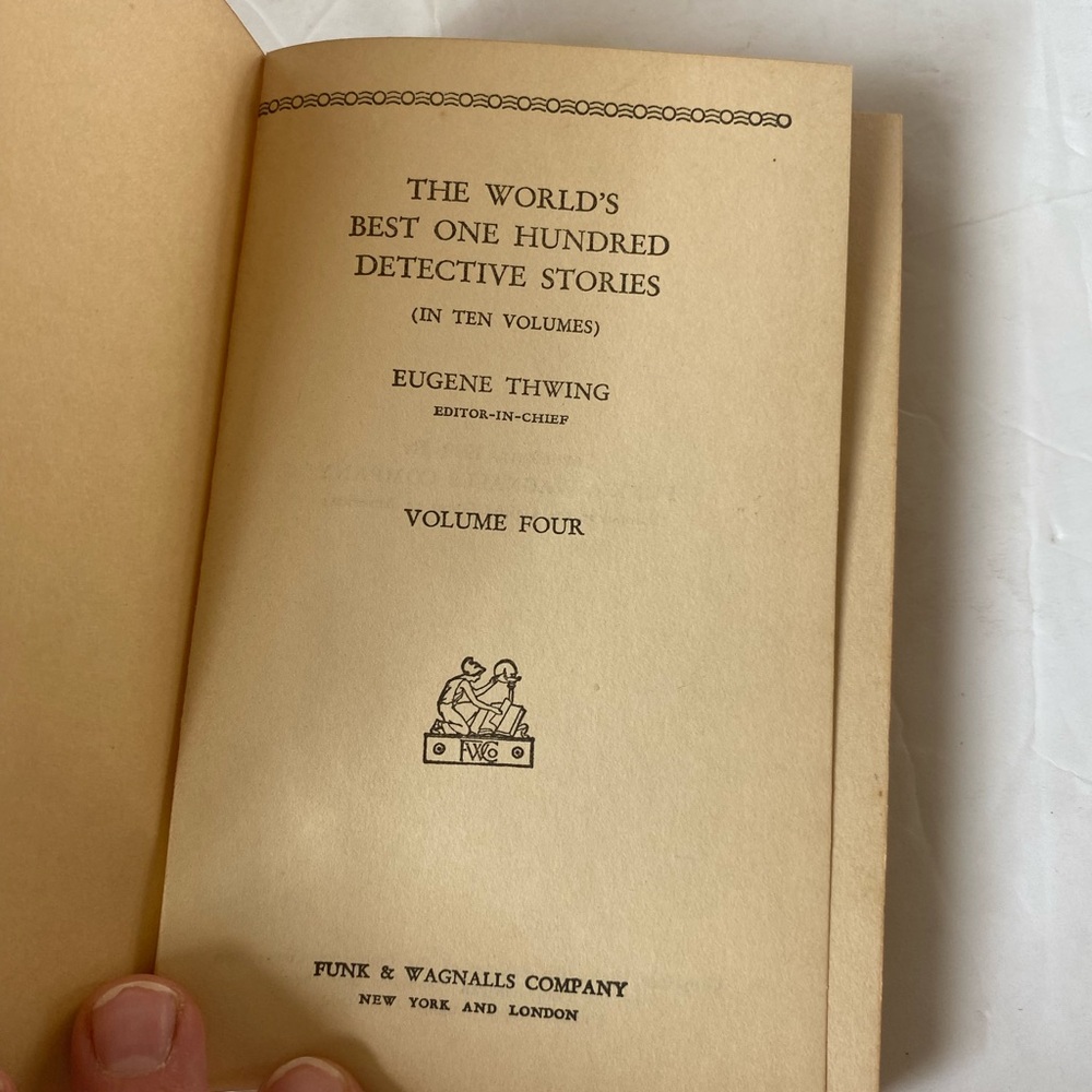 THE WORLD’S ONE HUNDRED BEST SHORT STORIES Volume Four 1927